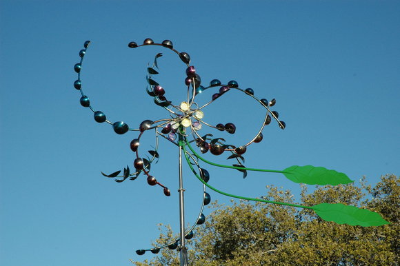 Passion Flower Kinetic Wind Monumental Sculpture by LaPaso