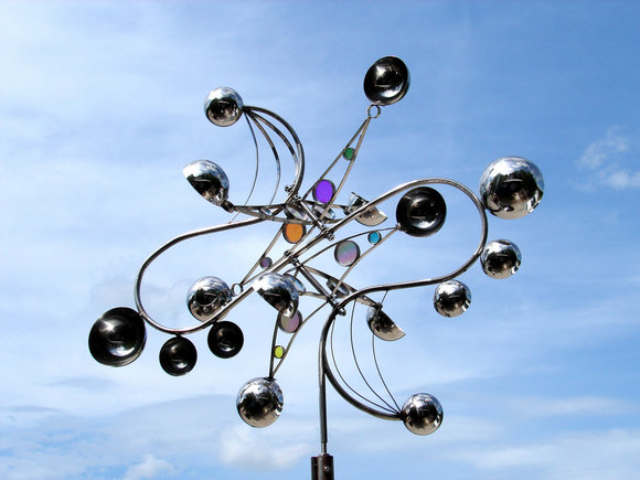 Paradox of Bling top view Kinetic Wind Monumental Sculpture by LaPaso
