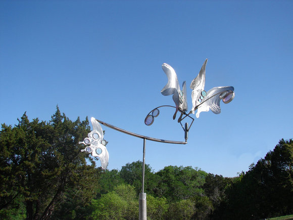 Flutter-By Kinetic Wind Monumental Sculpture by LaPaso - kinetic sculpture