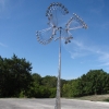 Fan Dancer whole view Kinetic Wind Monumental Sculpture by LaPaso
