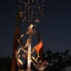 Killer Riffs at night Kinetic Wind Monumental Sculpture by LaPaso